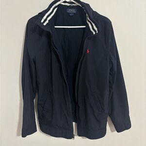 Ralph Lauren Youth Navy Raincoat with Red Logo Size 18-20 XL